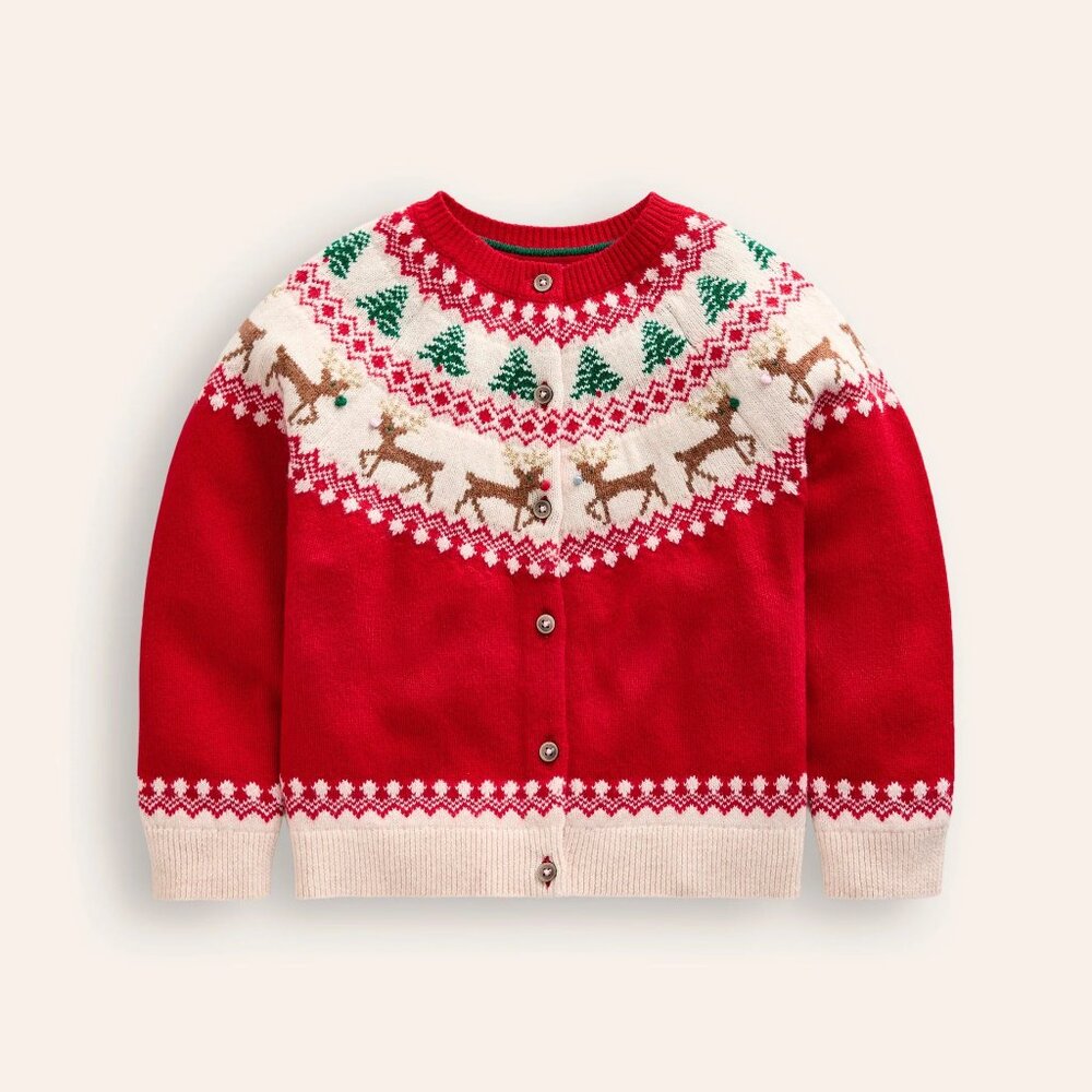 NWT Mini Boden Edie Fair Isle Cardigan